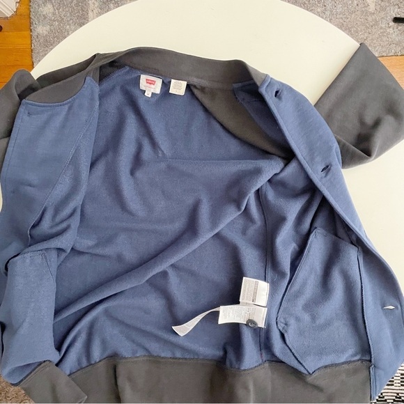 Levi’s Cardigan Button Lightweight Jacket Blue Black Men’s Size Medium - Picture 10 of 10